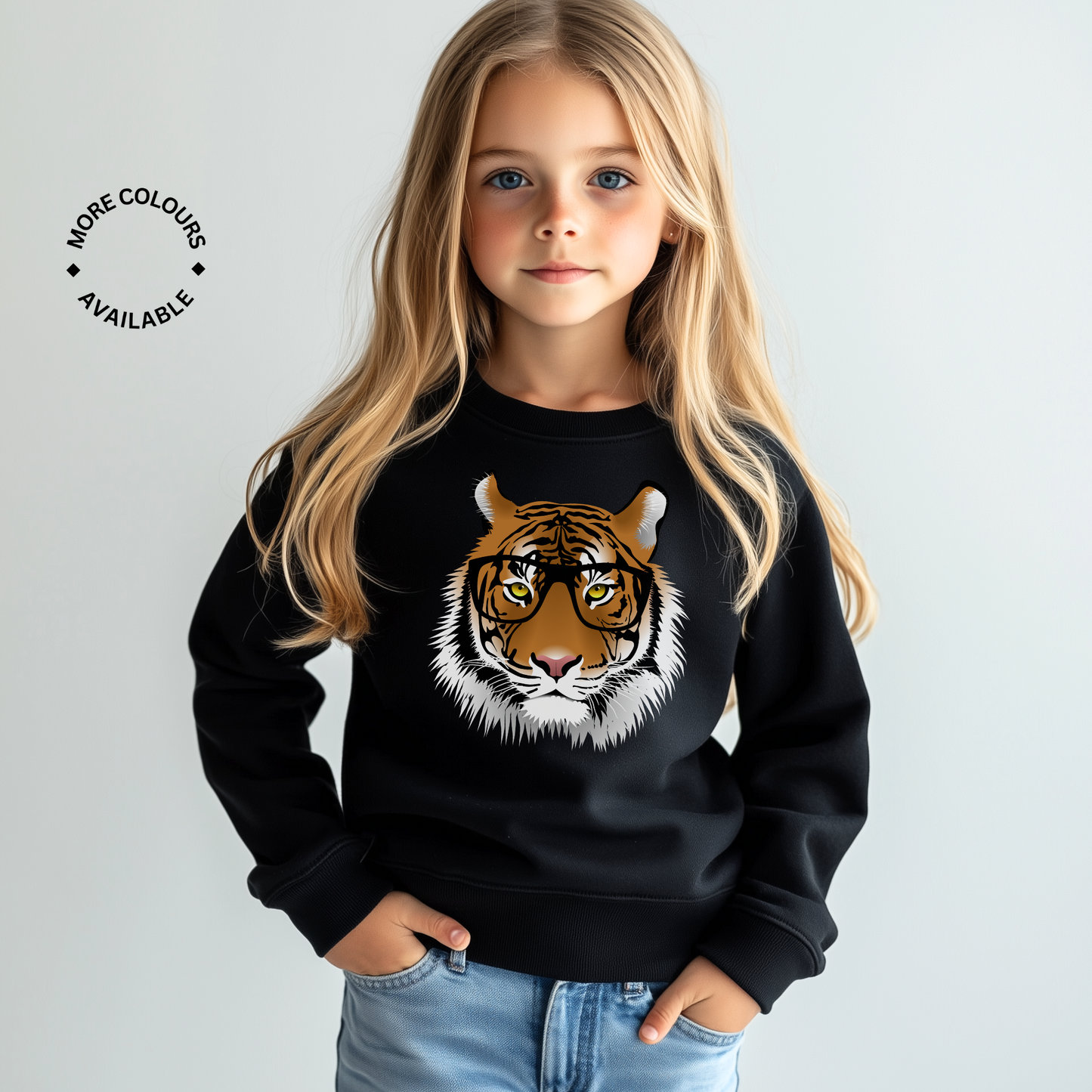 Girls Printed Tiger Sweatshirt Jumper | 3 - 13 years