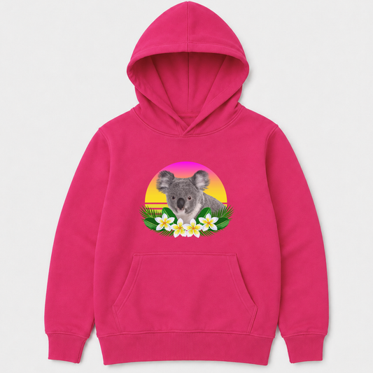 Girls Tropical Koala Hoodie (Ages 3-13 Yrs)