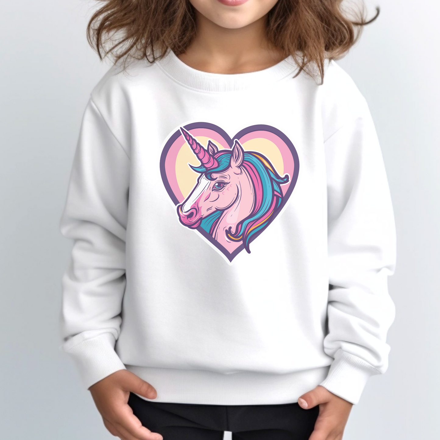 Unicorn Heart - Girls Sweatshirt | 3 - 13 years