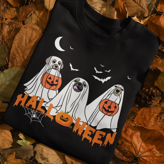 Trick or Treat Dogs - Unisex Adults Halloween Sweatshirt | Small - 5XL