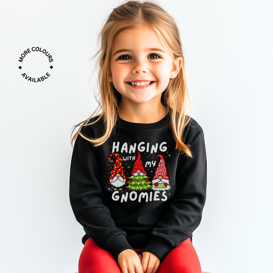 "Hanging with my Gnomies" Kids Christmas Jumper | 5 - 13 years