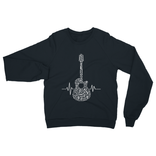 Music Notes Heartbeat Acoustic Guitar Sweatshirt
