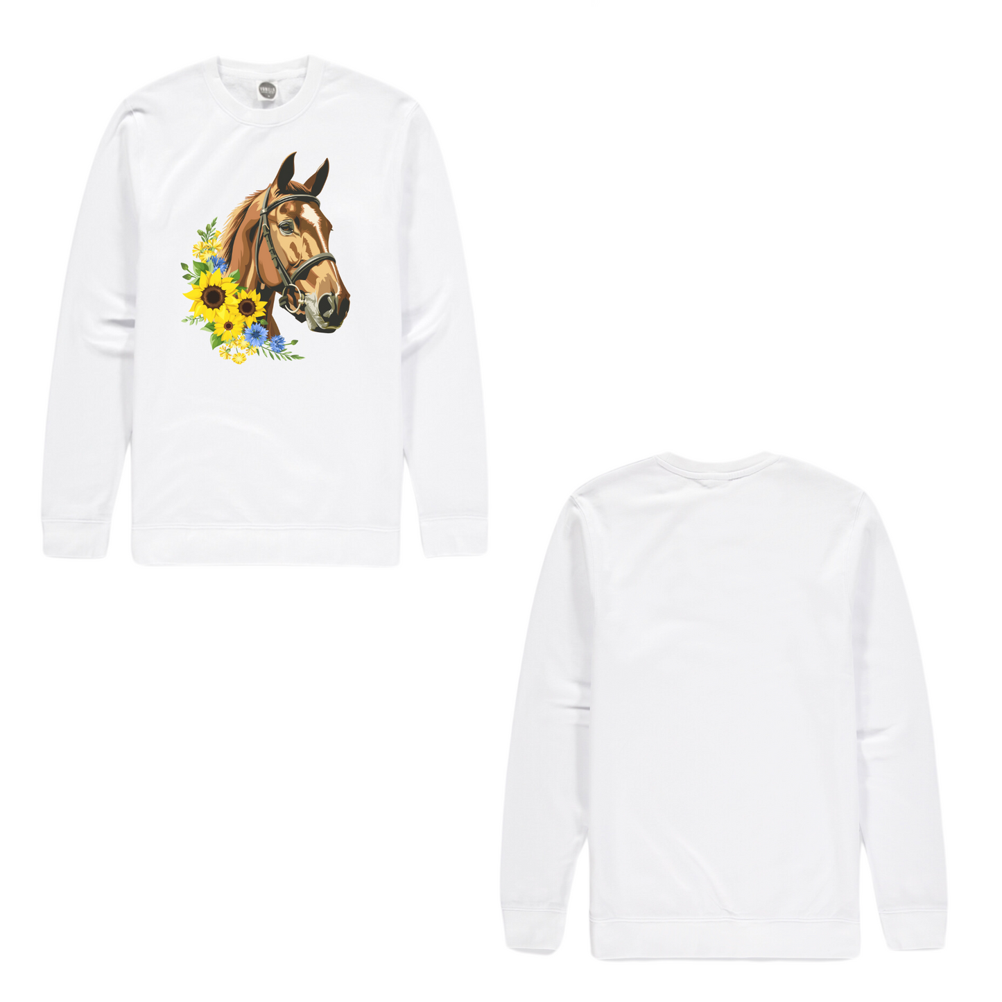 Horse & Sunflowers Women's Organic Cotton Sweatshirt