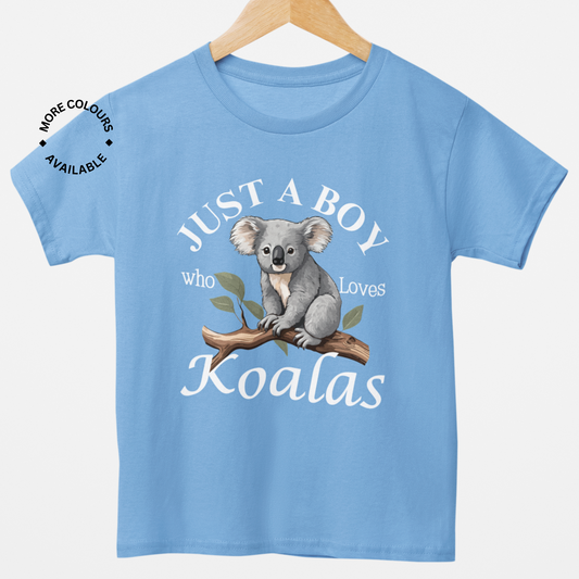 Just A Boy Who Loves Koalas T-shirt | 3 - 11 yrs