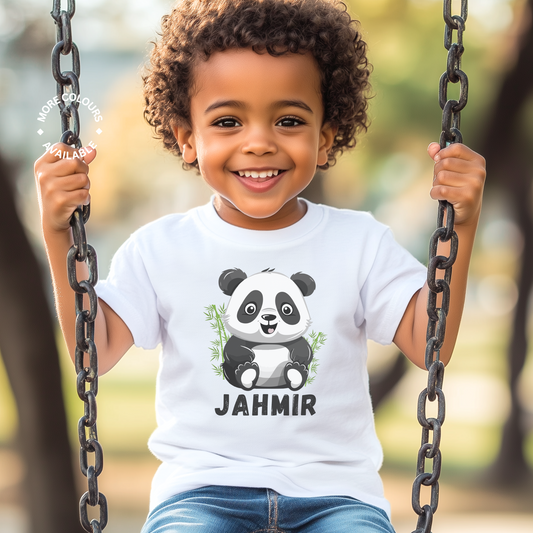 Boys Personalised Panda T-shirt | 3 - 11 yrs