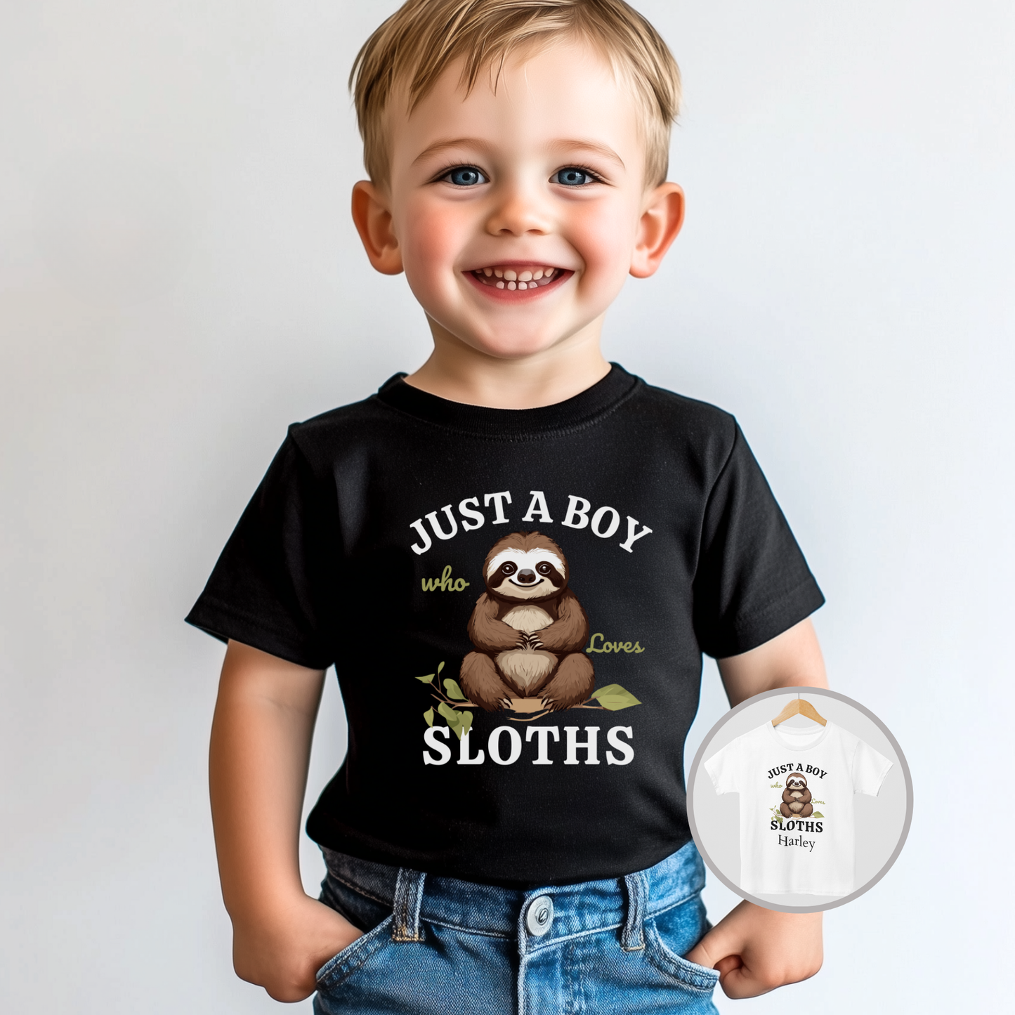 "Just a Boy who Loves Sloths" T-shirt | 3 - 13 years