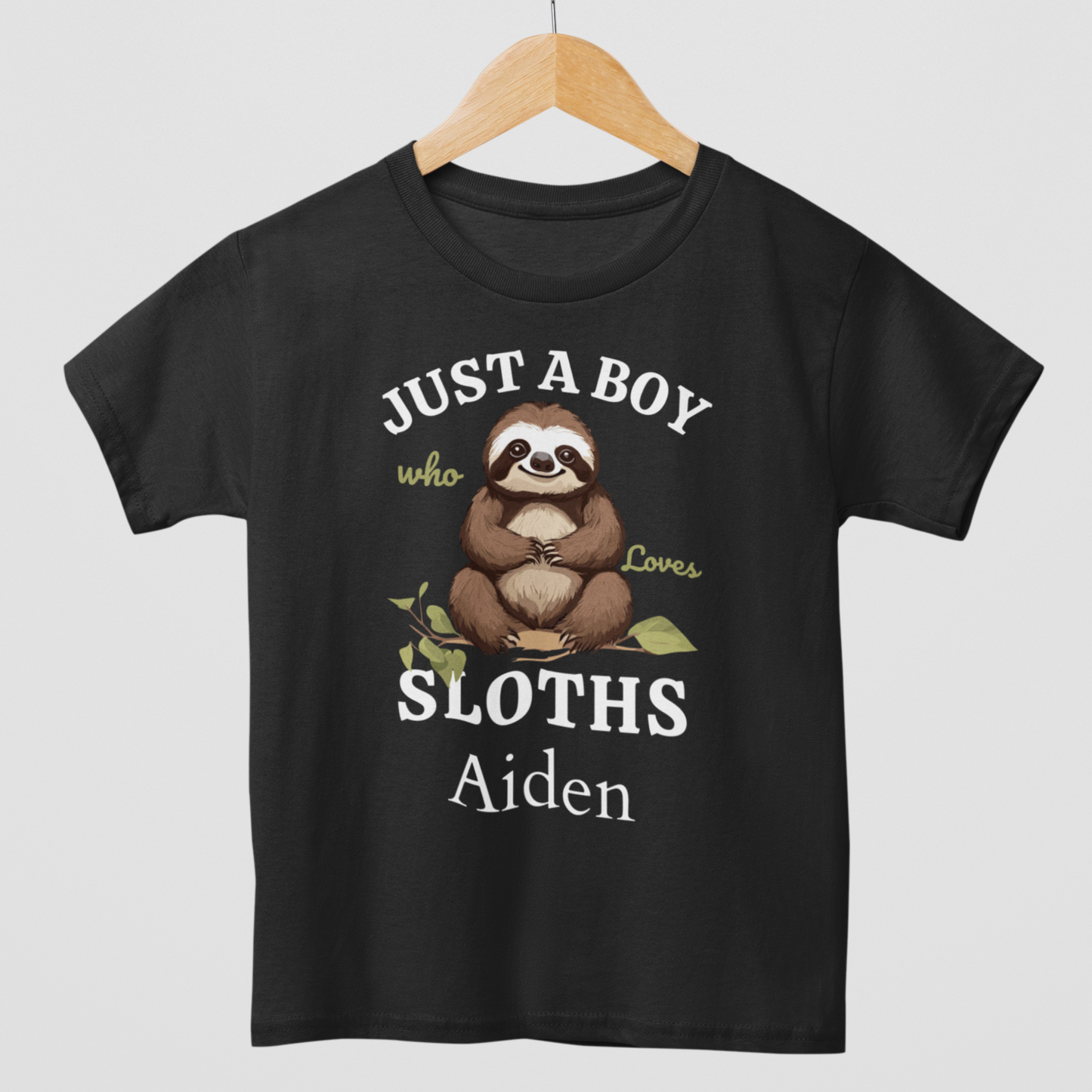 "Just a Boy who Loves Sloths" T-shirt | 3 - 13 years