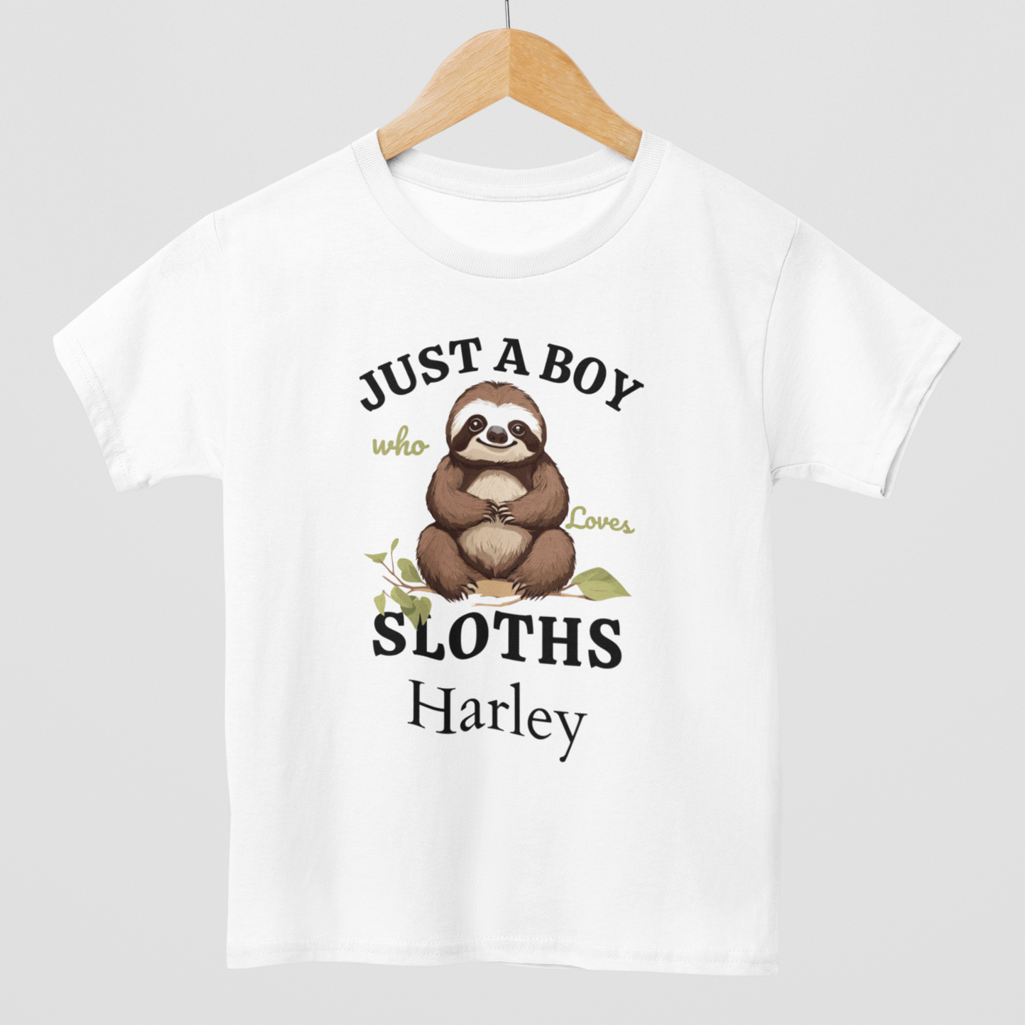 "Just a Boy who Loves Sloths" T-shirt | 3 - 13 years