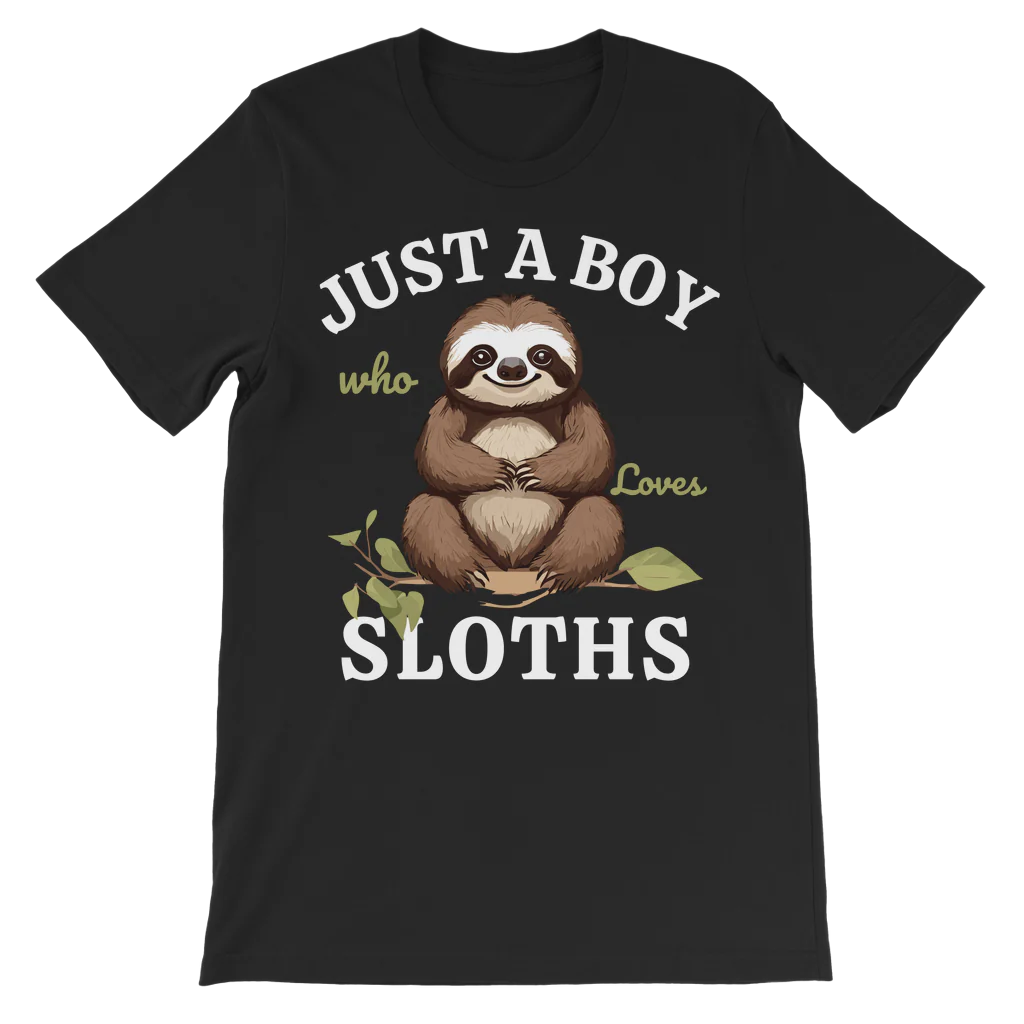 "Just a Boy who Loves Sloths" T-shirt | 3 - 13 years