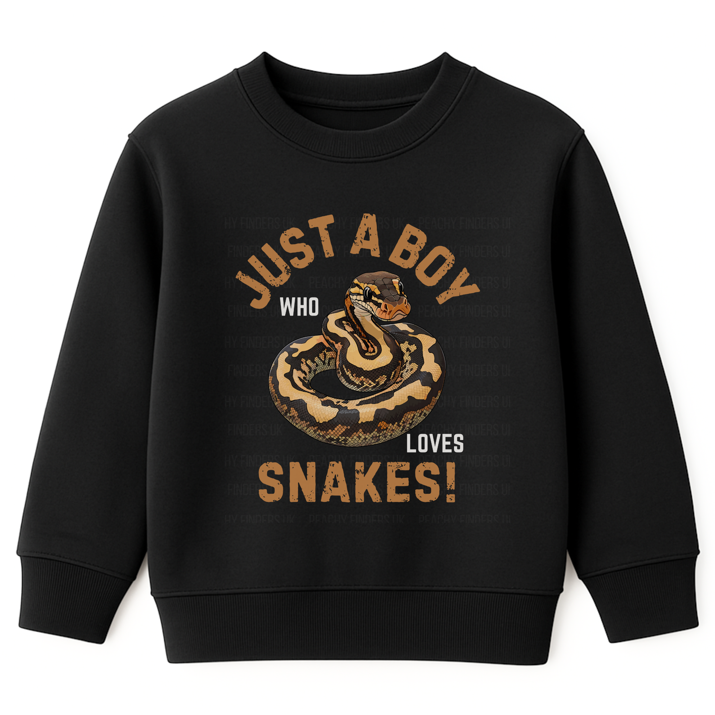 Kids “Just a Boy Who Loves Snakes!” Boys Ball Python Jumper (Ages 5-13)