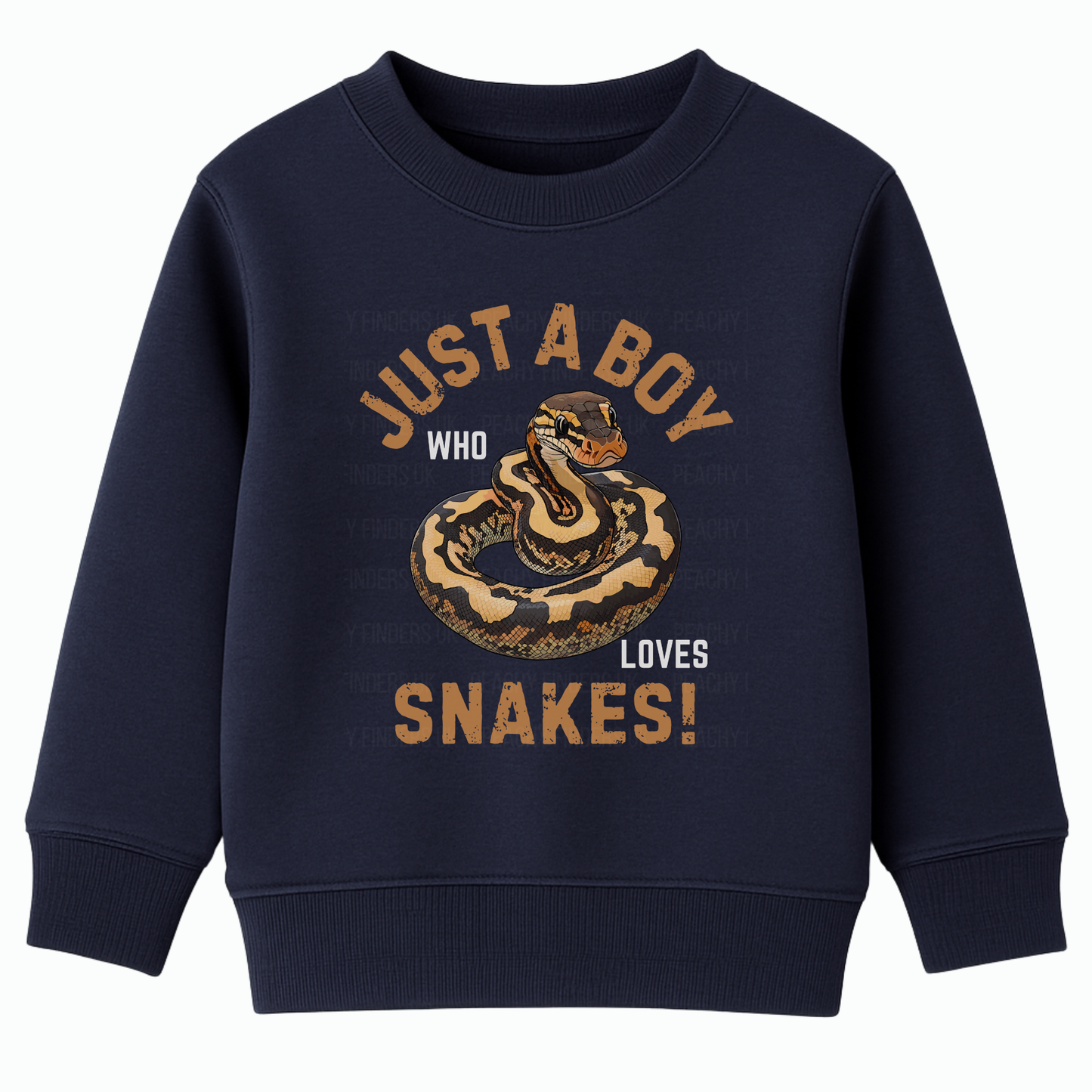 Kids “Just a Boy Who Loves Snakes!” Boys Ball Python Jumper (Ages 5-13)