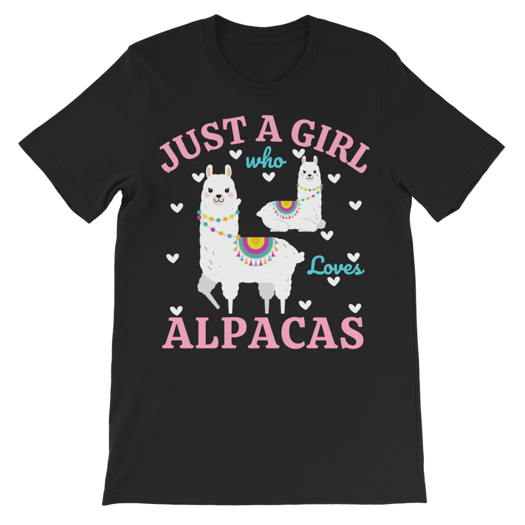 Just a Girl Who Loves Alpacas - Girls Printed T-shirt | 3 - 13 years