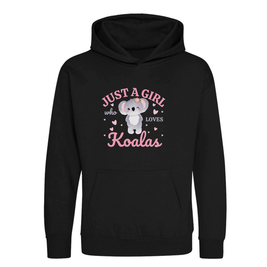 Just a Girl Who Loves Koalas - Girls Koala Hoodie