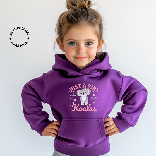 Just a Girl Who Loves Koalas - Girls Koala Hoodie