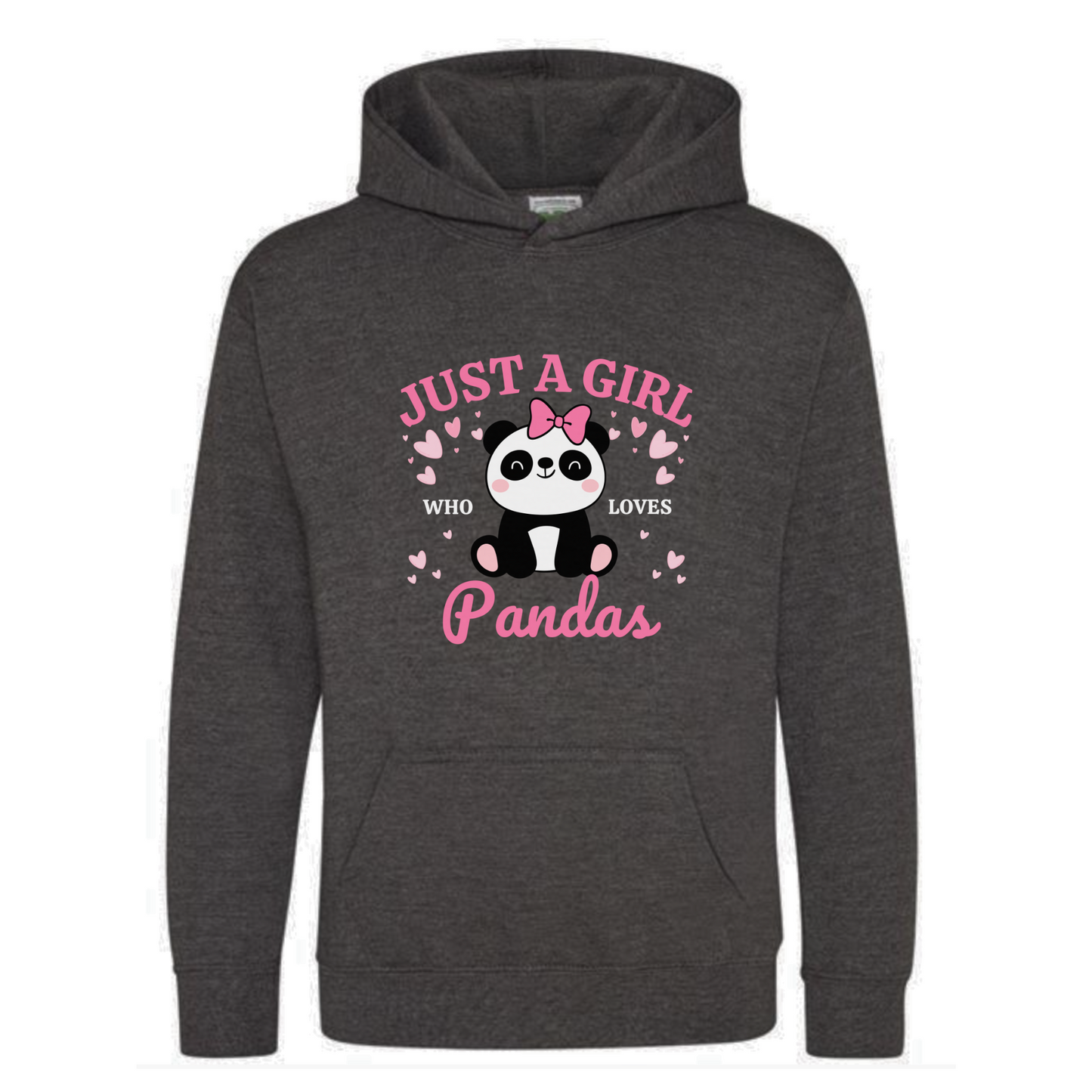 "Just a Girl Who Loves Pandas " Girls Pullover Hoodie