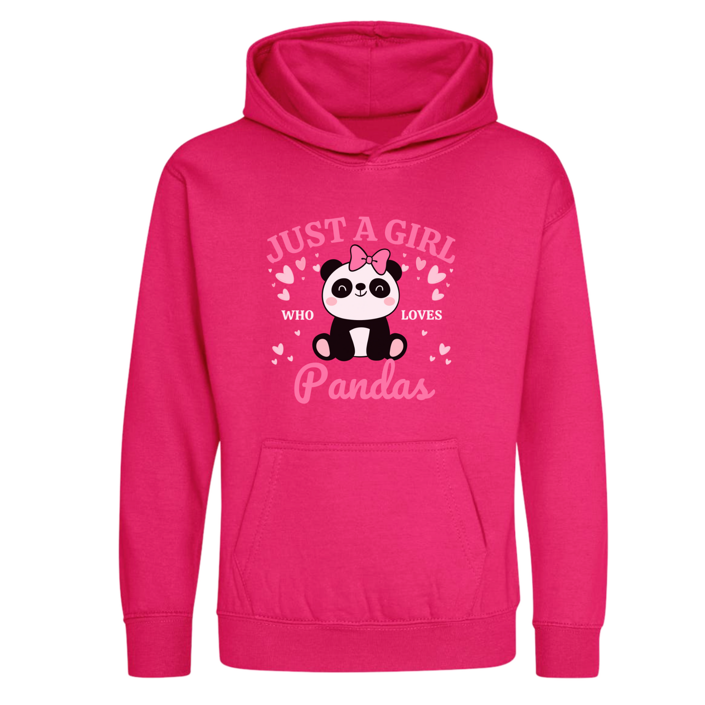 "Just a Girl Who Loves Pandas " Girls Pullover Hoodie