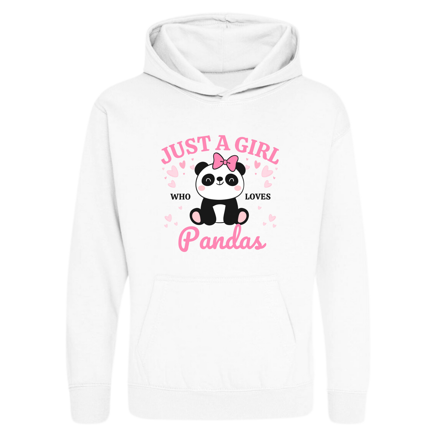 "Just a Girl Who Loves Pandas " Girls Pullover Hoodie