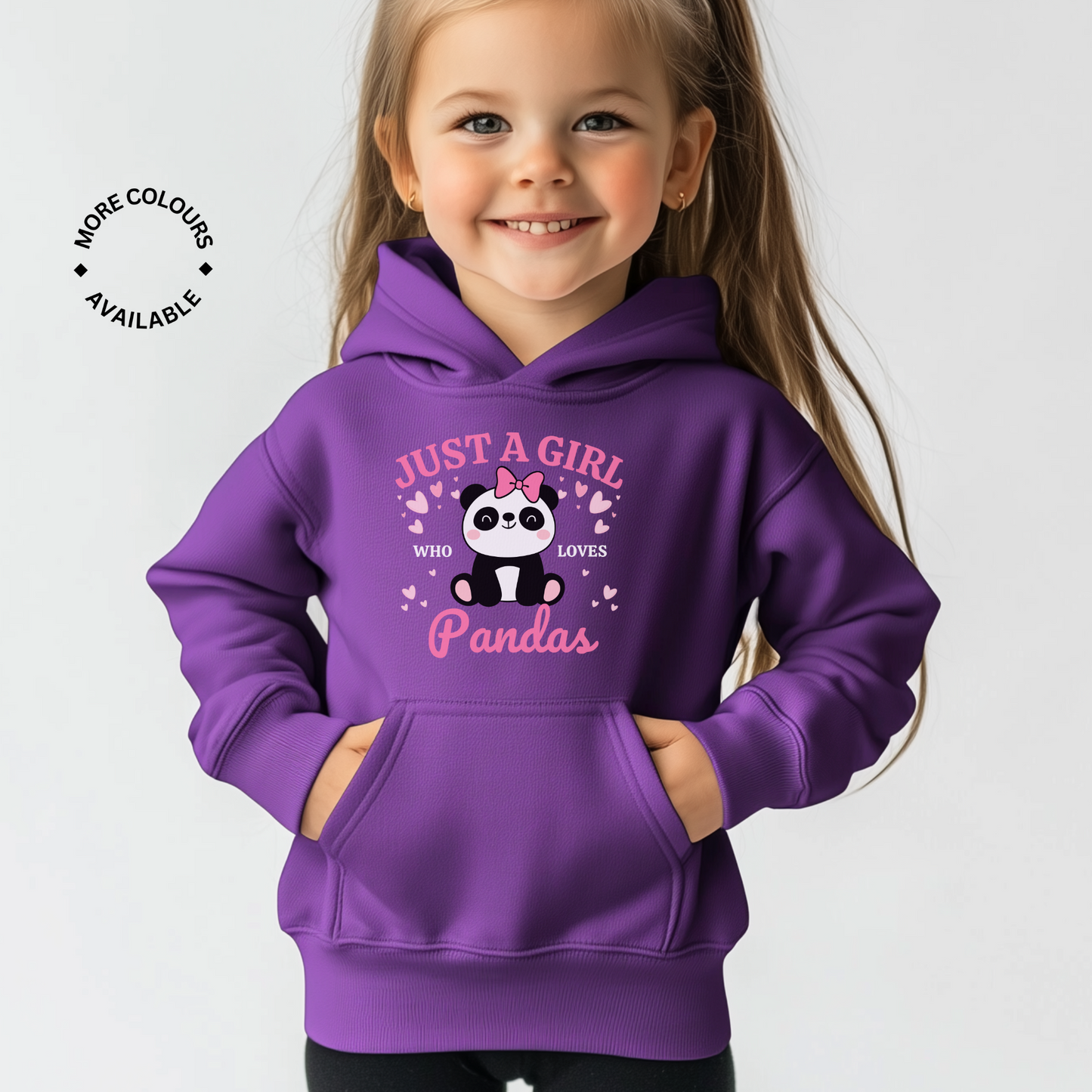 "Just a Girl Who Loves Pandas " Girls Pullover Hoodie