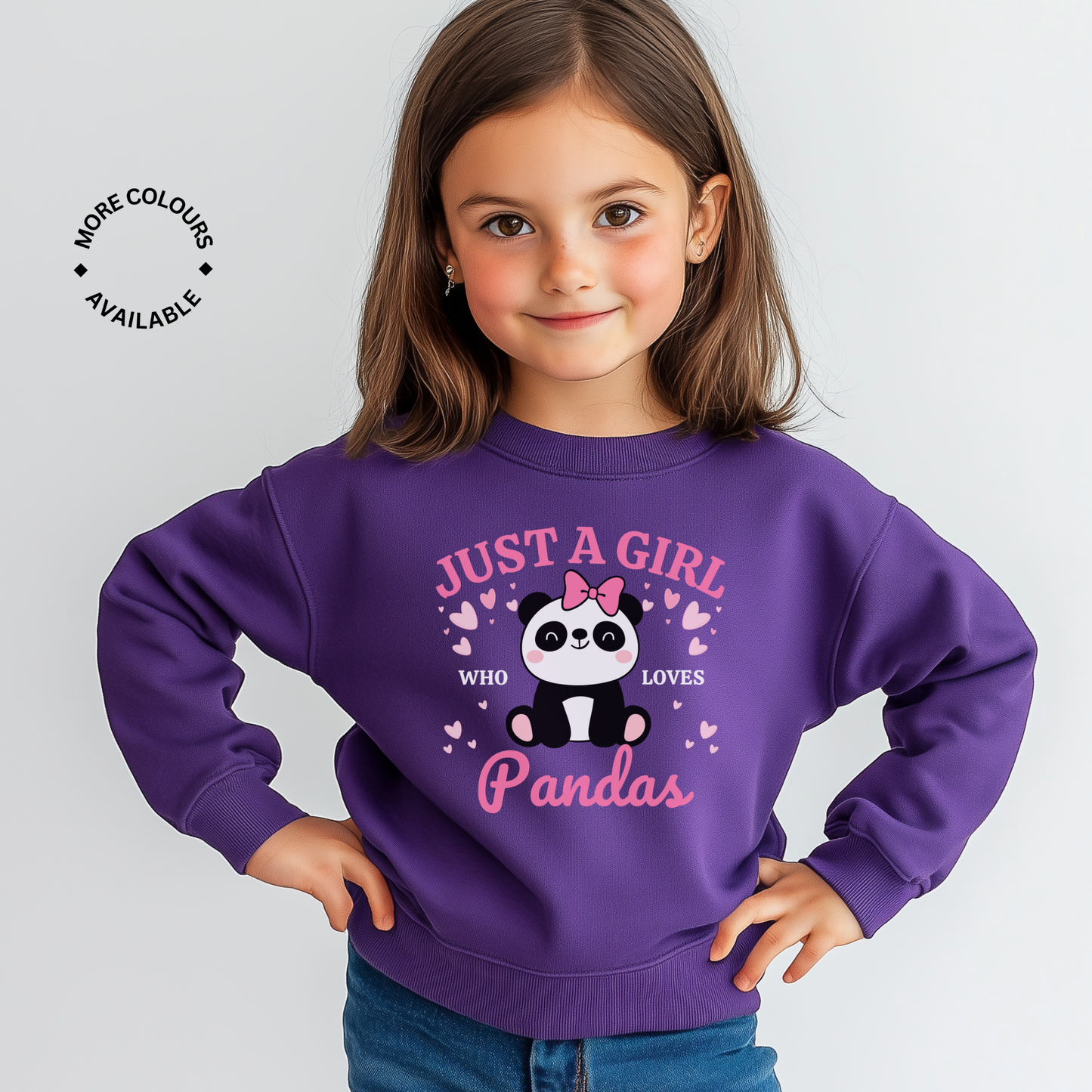 "Just a Girl Who Loves Pandas " Girls Sweatshirt