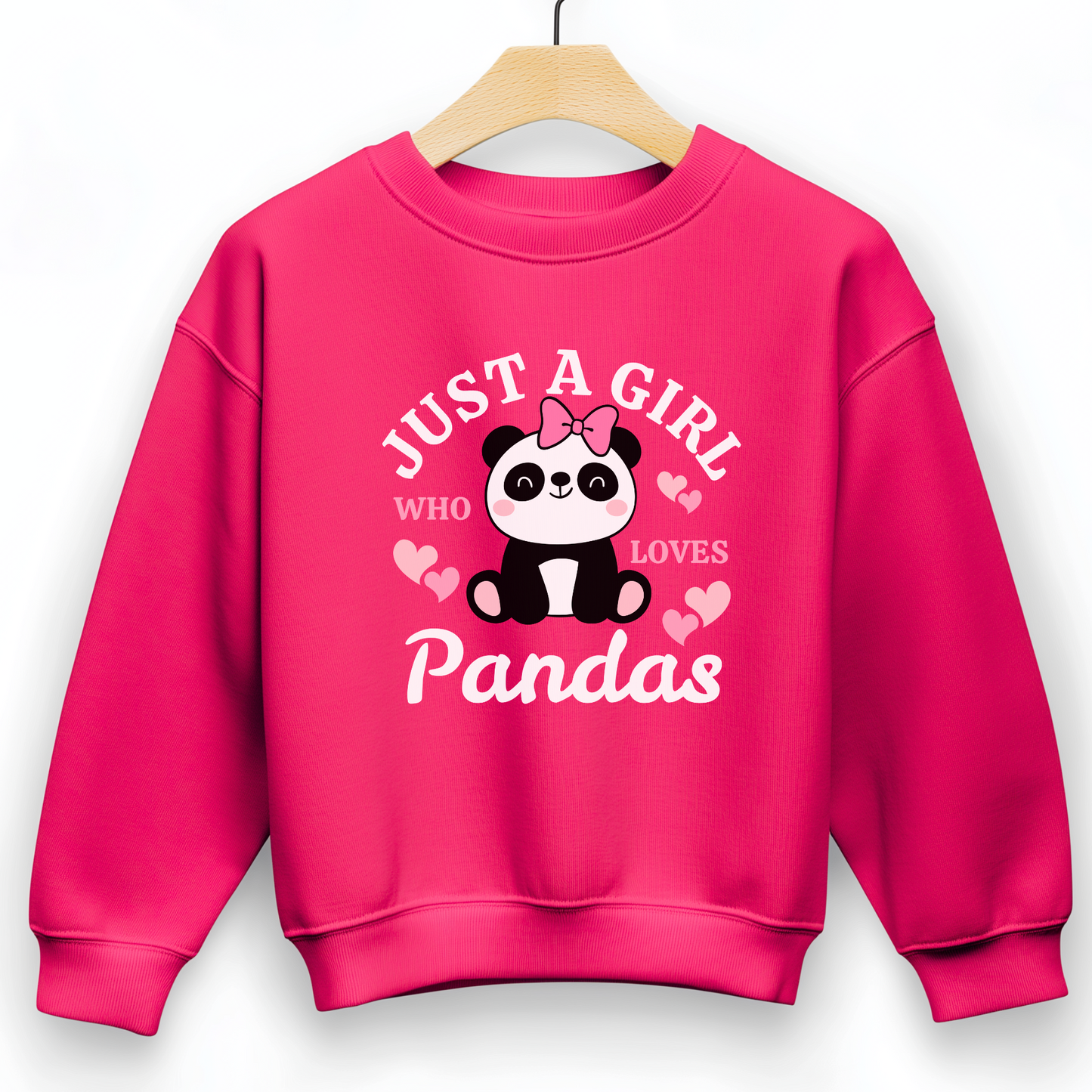 "Just a Girl Who Loves Pandas " Girls Sweatshirt | 3-13 yrs