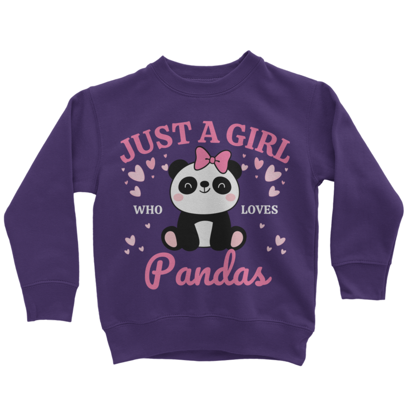 "Just a Girl Who Loves Pandas " Girls Sweatshirt