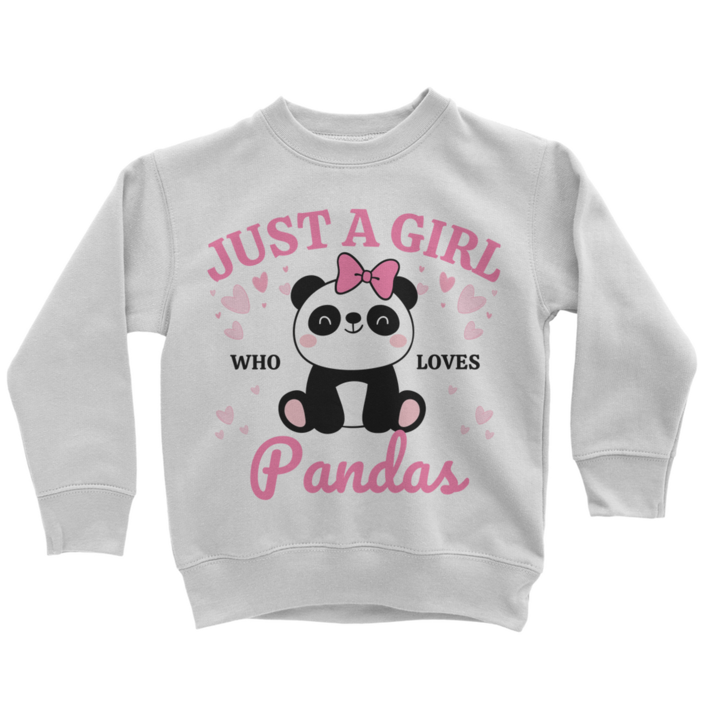 "Just a Girl Who Loves Pandas " Girls Sweatshirt