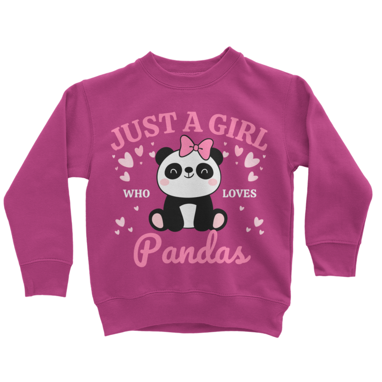 "Just a Girl Who Loves Pandas " Girls Sweatshirt