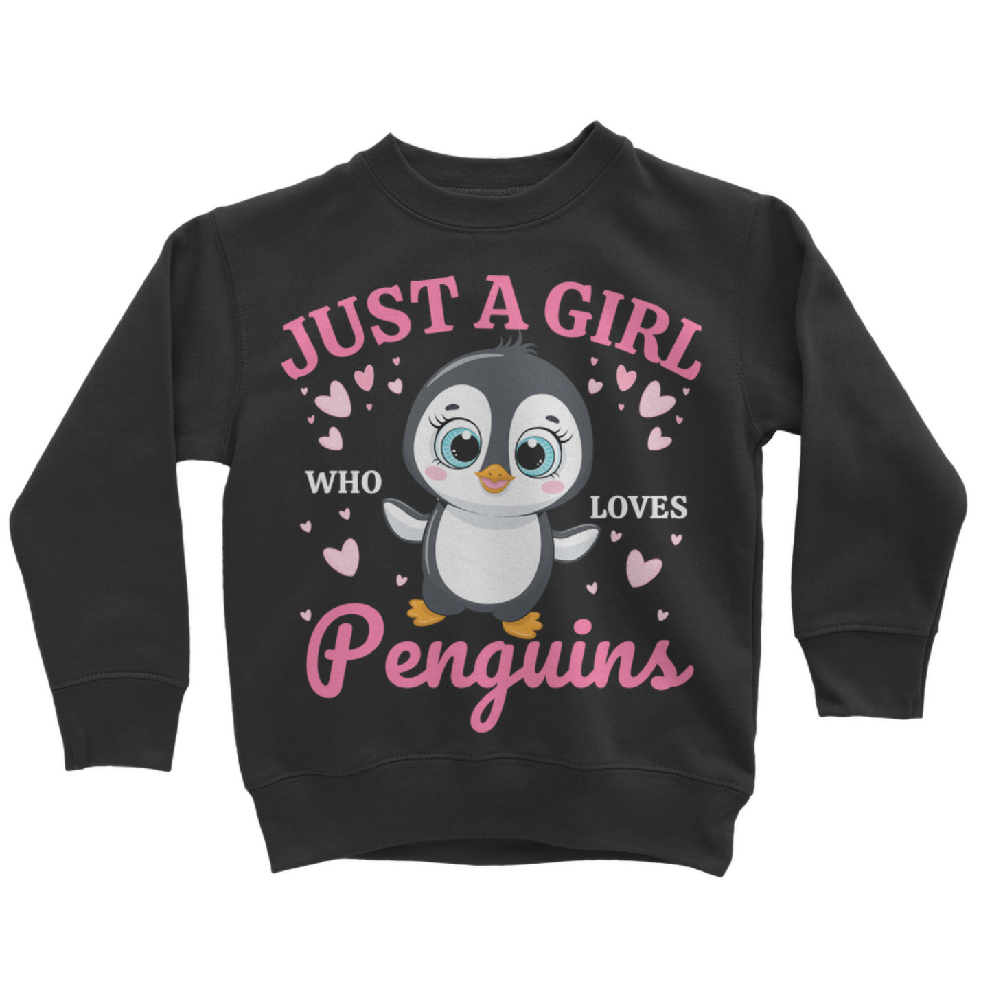 "Just a Girl Who Loves Penguins " Girls Sweatshirt