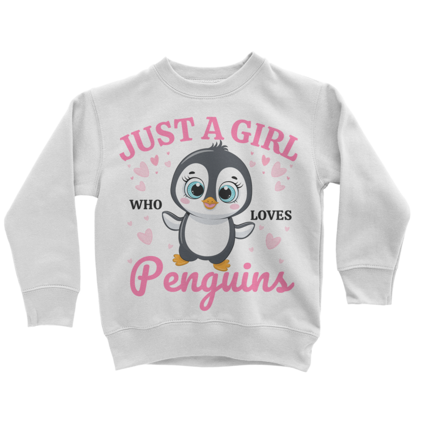 "Just a Girl Who Loves Penguins " Girls Sweatshirt