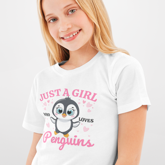 Just A Girl Who Loves Penguins T-shirt | 3 - 13 years