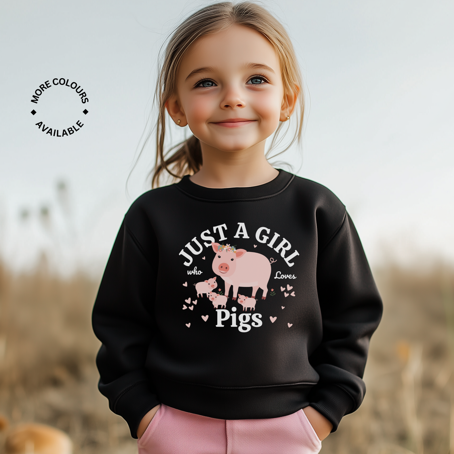 Just A Girl Who Loves Pigs Sweatshirt | 3 - 13 years