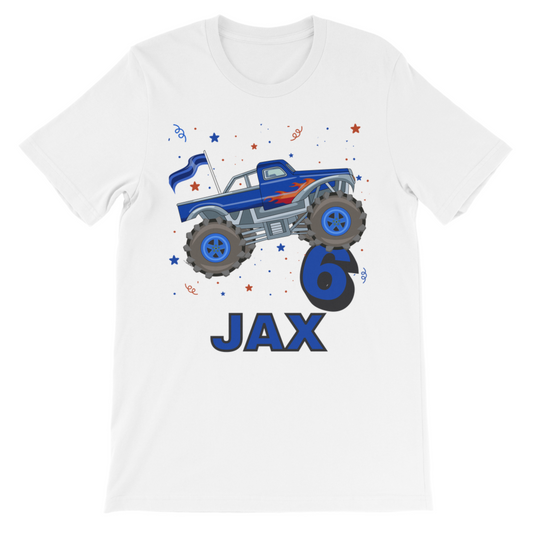 Kids Personalised Birthday Monster Truck T-shirt | 3 - 10 years