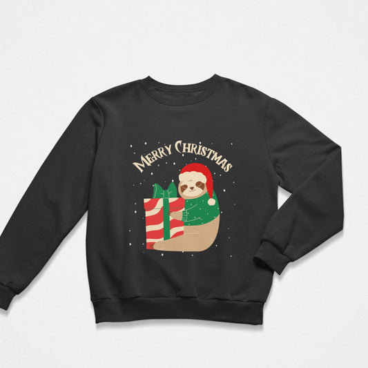 Merry Christmas Sloth - Kids Festive Sweatshirt | Unisex Sizes