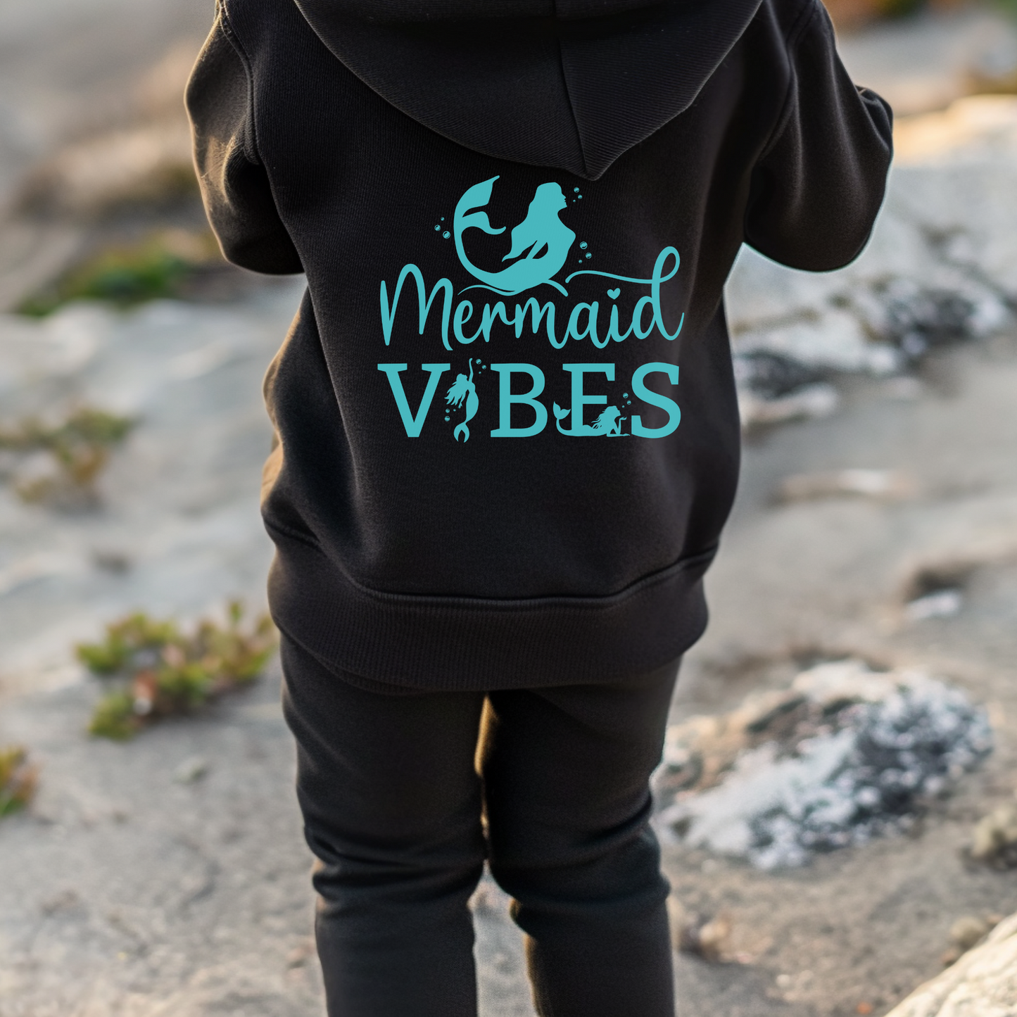 Girls "Mermaid Vibes" Zip Hoodie | 3 - 13 years