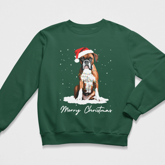 Kids Boxer Dog Christmas Jumper