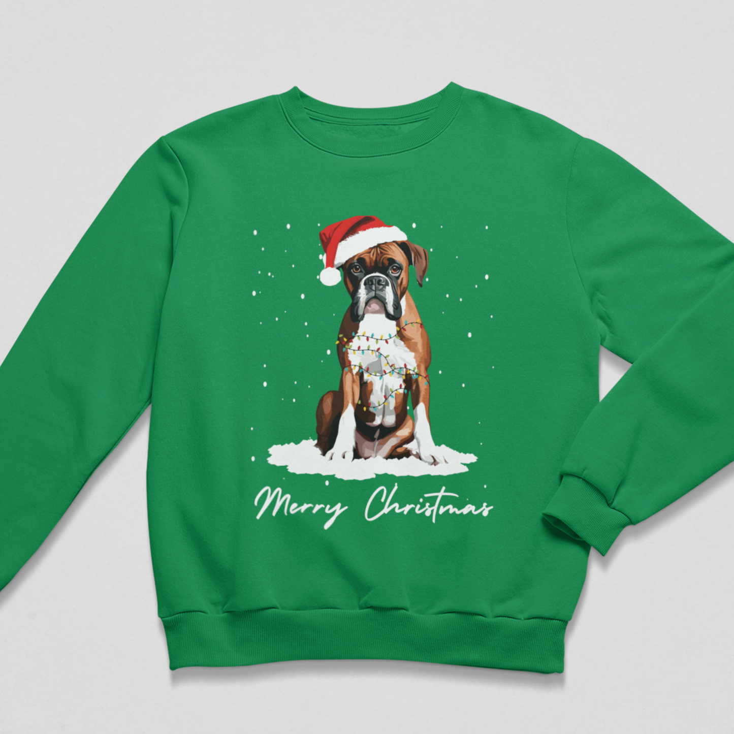 Kids Boxer Dog Christmas Jumper