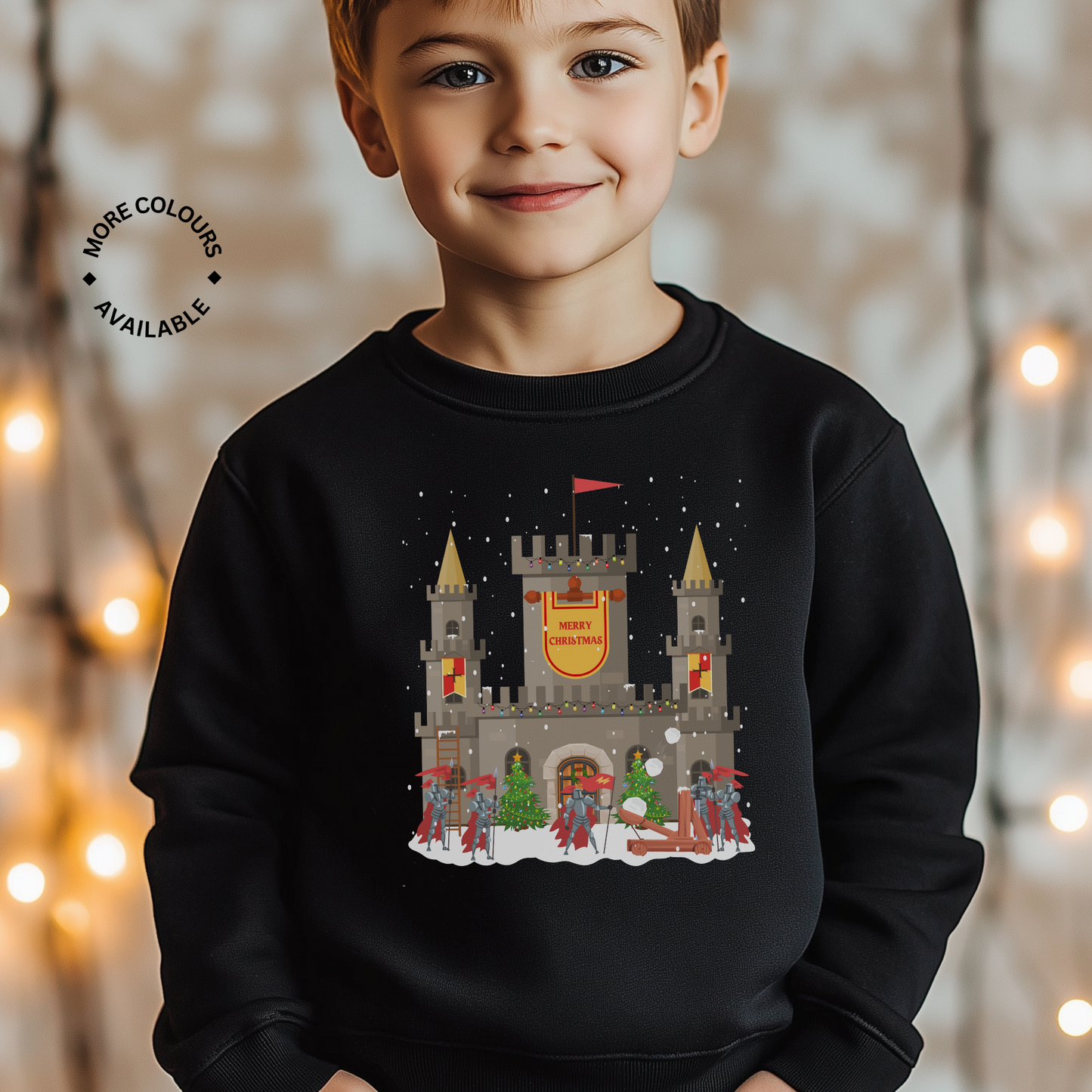 Festive Castle and Knights Christmas Jumper | 3 - 11 years