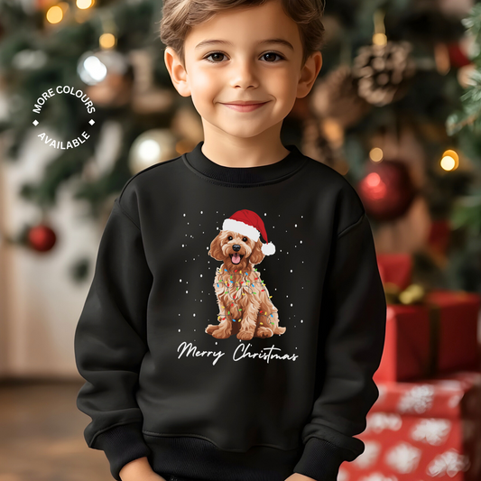 Kids Christmas Cockapoo Sweatshirt | 3 - 13 years