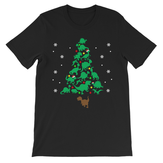 Kids Dinosaur Christmas Tree T-shirt