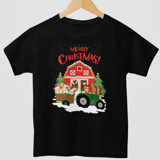 Kids Christmas Farmyard T-shirt | 3 - 8 years