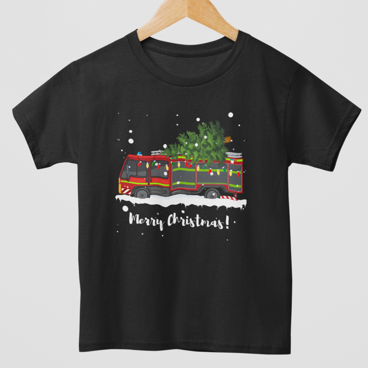 Kids Festive Fire Engine T-shirt | 3 - 13 years