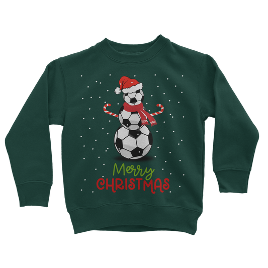 Kids Christmas Football Snowman Sweatshirt Jumper | 3 - 13 years