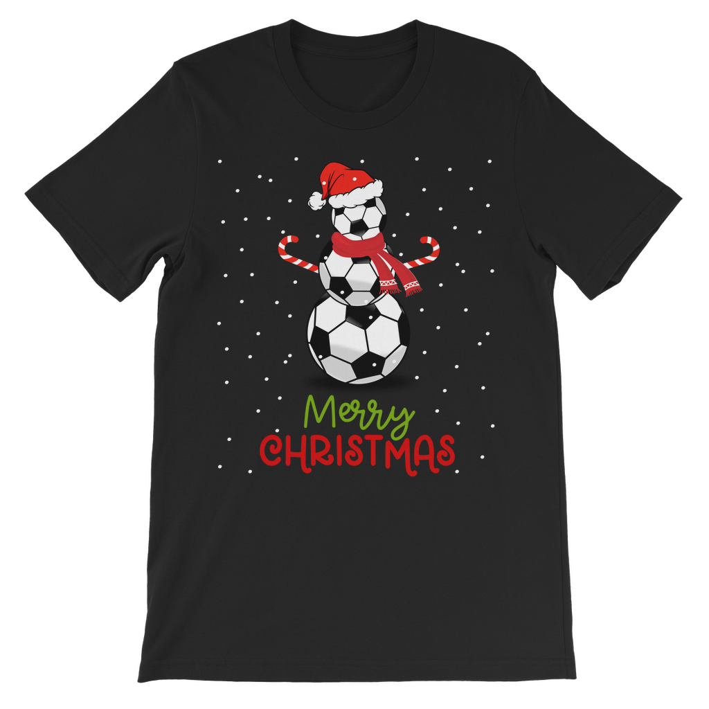 Christmas Football Snowman Kids Unisex T-Shirt
