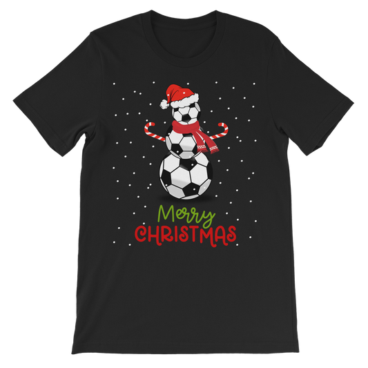 Christmas Football Snowman Kids Unisex T-Shirt