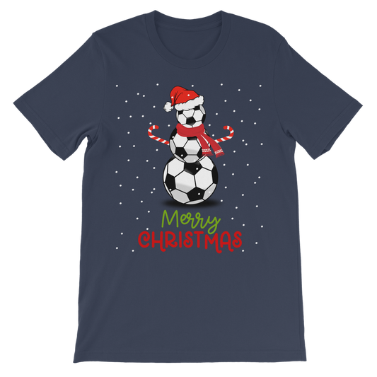 Christmas Football Snowman Kids Unisex T-Shirt