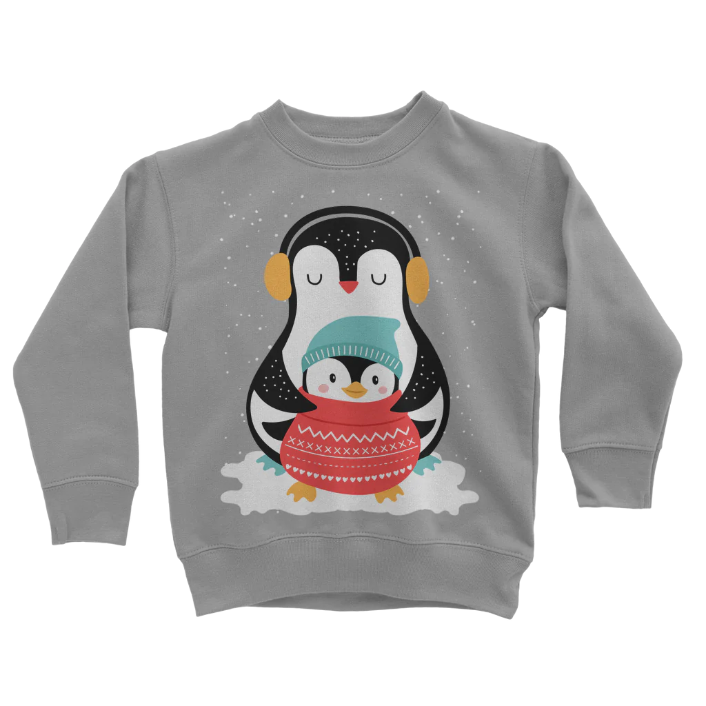 Unisex Kids Christmas Penguin Sweatshirt | 3 - 13 years