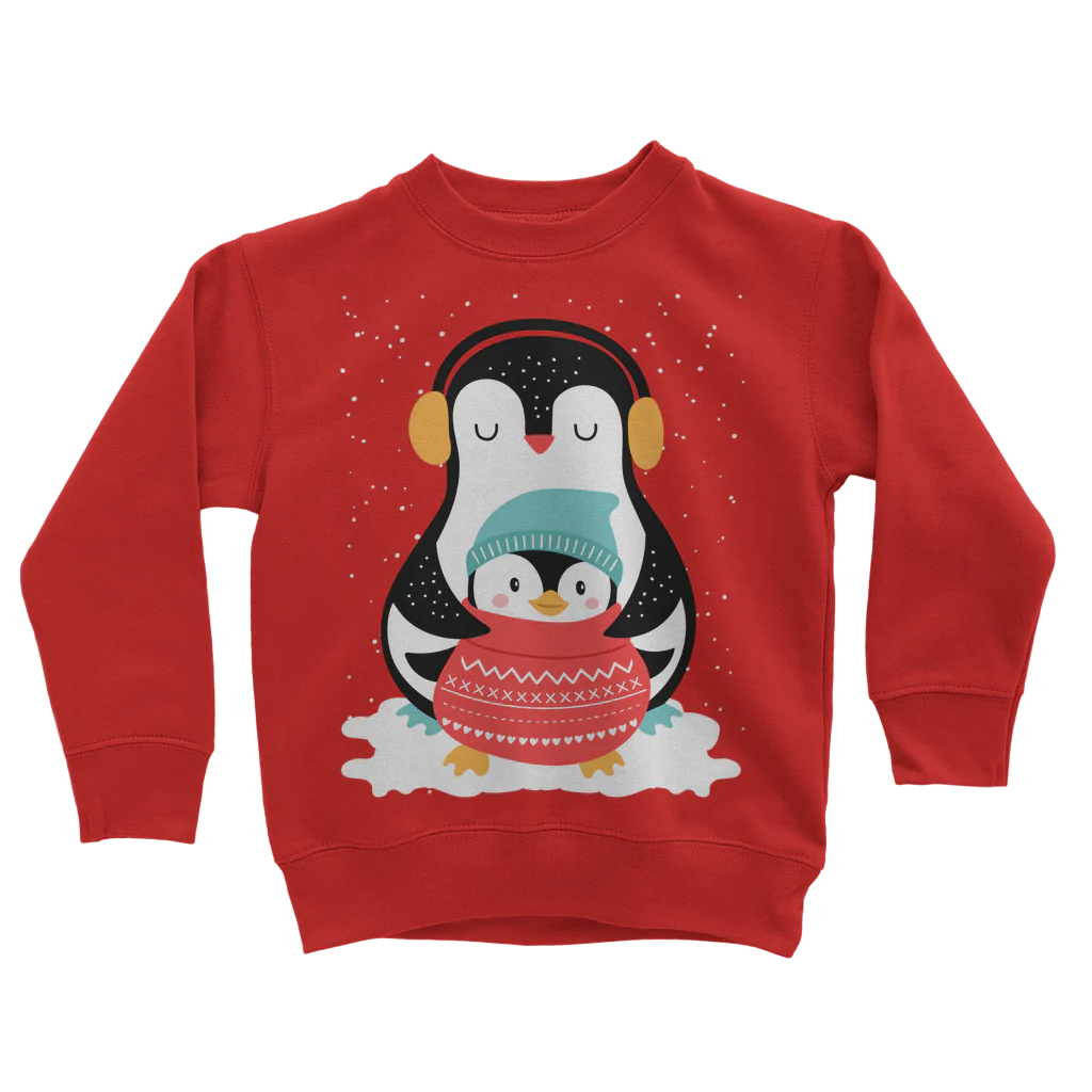 Unisex Kids Christmas Penguin Sweatshirt | 3 - 13 years