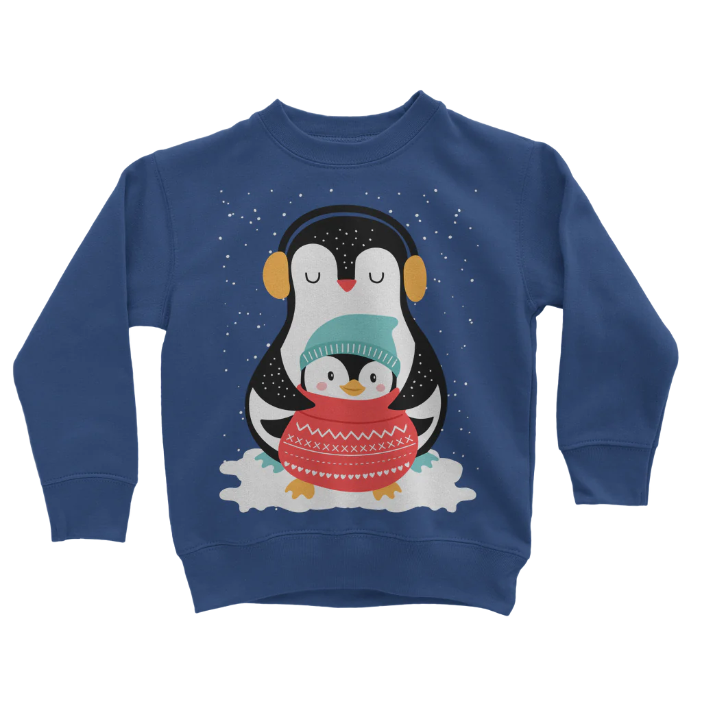 Unisex Kids Christmas Penguin Sweatshirt | 3 - 13 years