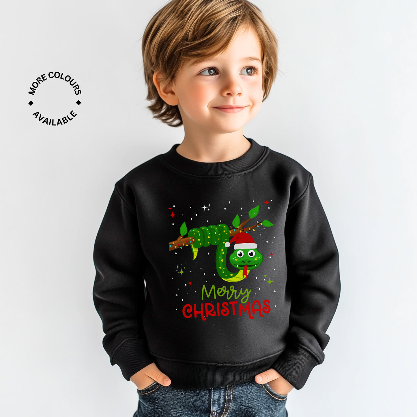 Kids Festive Snake Christmas Jumper | 3 - 13 years