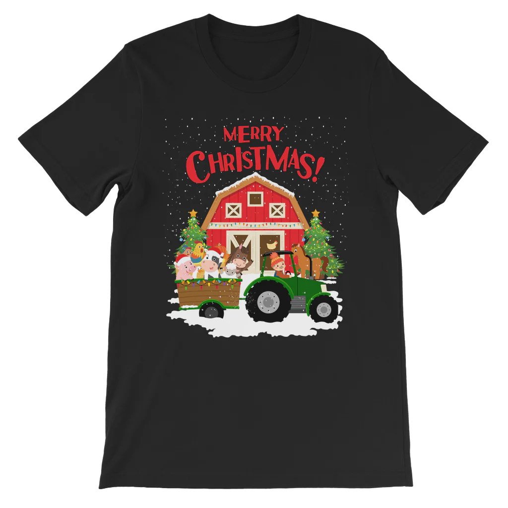 Kids Christmas Farmyard T-shirt | 3 - 8 years